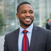 Klassiek rood en blauw gestreept stropdas