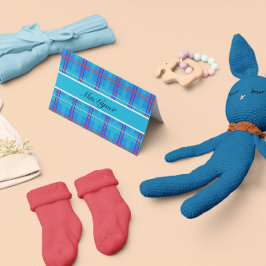 Klassiek rood en blauw Schots tartan, op maat gema Kaart