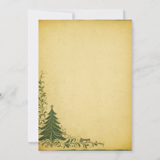 Klassiek rood en groen geruit glinsterende gouden  feestdagenkaart (Achterkant)