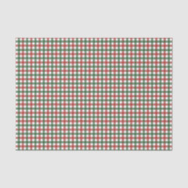 Klassiek rood en groen geruit kerstplaid tissuepapier