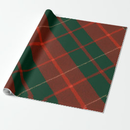 Klassiek rood en groen geruit tartan Kerstmis Cadeaupapier