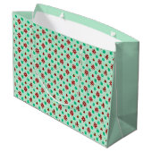 Klassiek Rood en Groen Groot Cadeauzakje (Achterkant Gekanteld)