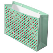 Klassiek Rood en Groen Groot Cadeauzakje (Voorkant Gekanteld)