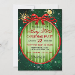 Klassiek rood en groen kerstfeest kaart