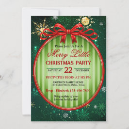 Klassiek rood en groen kerstfeest kaart