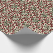 Klassiek rood en groen kerstmasker cadeaupapier (Hoek)