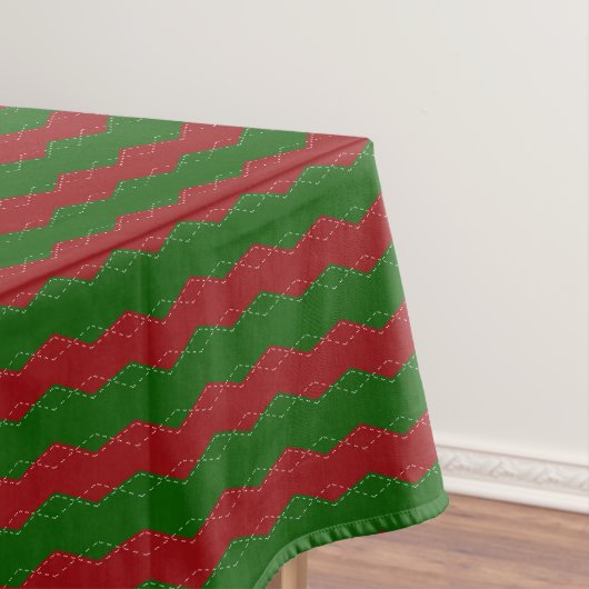 Klassiek rood en groen Kerstmis Tafelkleed (Voorbeeld)