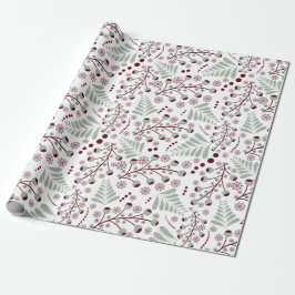 Klassiek rood en groen kerstpatroon  cadeaupapier
