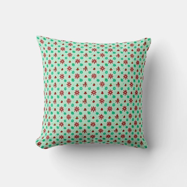 Klassiek Rood en Groen Kussen (Voorkant)