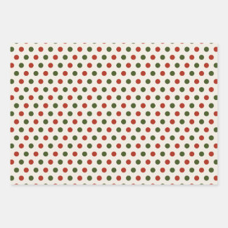 Klassiek rood en groen polka stip kerst inpakpapie inpakpapier vel