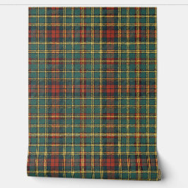 Klassiek rood en groen Schots tartan ruitpatroon Behang
