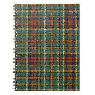 Klassiek rood en groen Schots tartan ruitpatroon Notitieboek