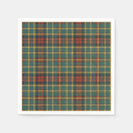 Klassiek rood en groen Schots tartan ruitpatroon Servet