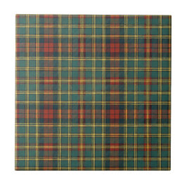 Klassiek rood en groen Schots tartan ruitpatroon Tegeltje