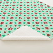 Klassiek Rood en Groen Sherpa Deken (3/4)