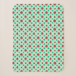 Klassiek Rood en Groen Sherpa Deken