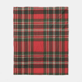 Klassiek rood en groen tartan patroon fleece deken