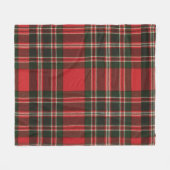 Klassiek rood en groen tartan patroon fleece deken (Voorkant (Horizontaal))