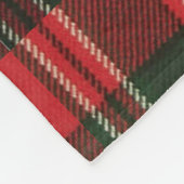 Klassiek rood en groen tartan patroon fleece deken (Hoek)