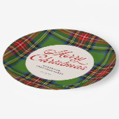 Klassiek rood en groen vrolijk kerstspel papieren bordje (Gekanteld)