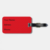 Klassiek rood en paars Bagagelabel (Achterkant horizontaal)