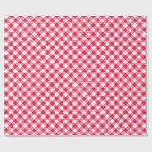 Klassiek rood en wit geruit patroon rustiek cadeaupapier (Vlak)