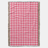 Klassiek rood en wit geruit patroon rustiek deken (Voorkant Verticaal)