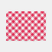 Klassiek rood en wit geruit patroon rustiek fleece deken (Voorkant (Horizontaal))