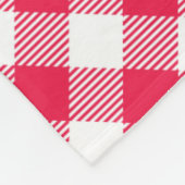 Klassiek rood en wit geruit patroon rustiek fleece deken (Hoek)