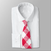 Klassiek rood en wit geruit patroon rustiek stropdas (Gebonden)