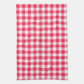 Klassiek rood en wit geruit patroon rustiek theedoek (Verticaal)