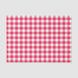 Klassiek rood en wit geruit patroon rustiek tissuepapier
