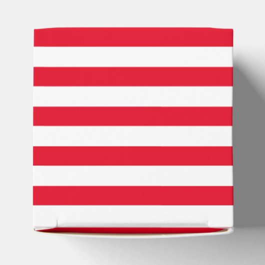 Klassiek rood en wit gestreept bedankdoosjes (Bovenkant)