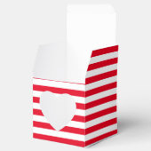 Klassiek rood en wit gestreept bedankdoosjes (Geopend)