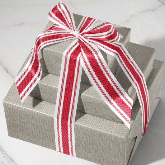 Klassiek rood en wit gestreept lint
