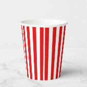 Klassiek Rood En Wit Gestreept Papieren Bekers (Rechts)