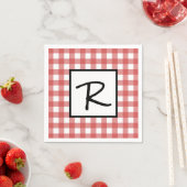 Klassiek Rood en Wit Gingham BBQ Picknickfeest Servet (Insitu)