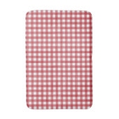Klassiek Rood en Wit Gingham Plaid Patterned Badmat (Voorkant Verticaal)