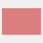 Klassiek rood en wit Houndstooth patroon Inpakpapier Vel (Voorkant 3)
