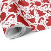 Klassiek rood en wit kerstinpakpapier cadeaupapier (Rol Hoek)