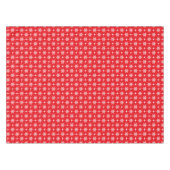 Klassiek rood en wit Snowflakes kerstpatroon Tafelkleed (Voorkant (Horizontaal))