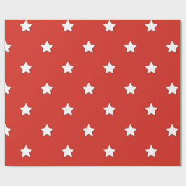 Klassiek rood en wit sterrenverpakkings papier