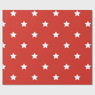 Klassiek rood en wit sterrenverpakkings papier