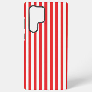 Klassiek rood en wit verticaal strepenpatroon samsung galaxy hoesje