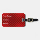 Klassiek rood en zwart Bagagelabel (Voorkant horizontaal)