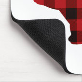 Klassiek rood en zwart geplakt Beer ontwerp Muismat (Hoek)