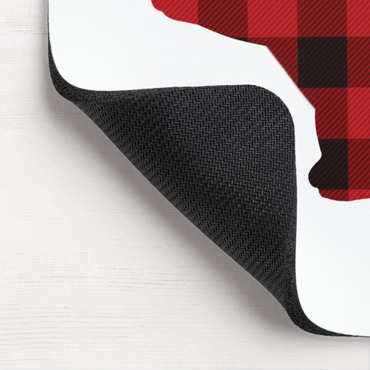 Klassiek rood en zwart geplakt Beer ontwerp Muismat (Hoek)