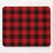 Klassiek rood en zwart geruit patroon muismat (Voorkant)
