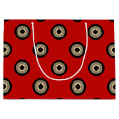 Klassiek rood en zwart groot cadeauzakje (Voorkant)
