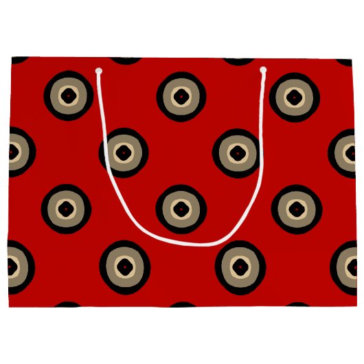 Klassiek rood en zwart groot cadeauzakje (Achterkant)